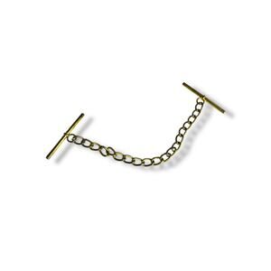 Vintage Toggle Button Chain 8" Goldtone